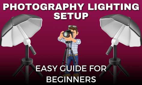 Photography Lighting Setup for Beginners (An Easy Guide) How To Set Up Studio Lighting, Photography Umbrella Lighting Setup, Indoor Photography Lighting Setup, How To Set Up Lighting For Photoshoot, Light Setup Studio, Photo Studio Lighting Setup, Soft Box Lighting Photography, Softbox Lighting Setup, Light Setup Photography