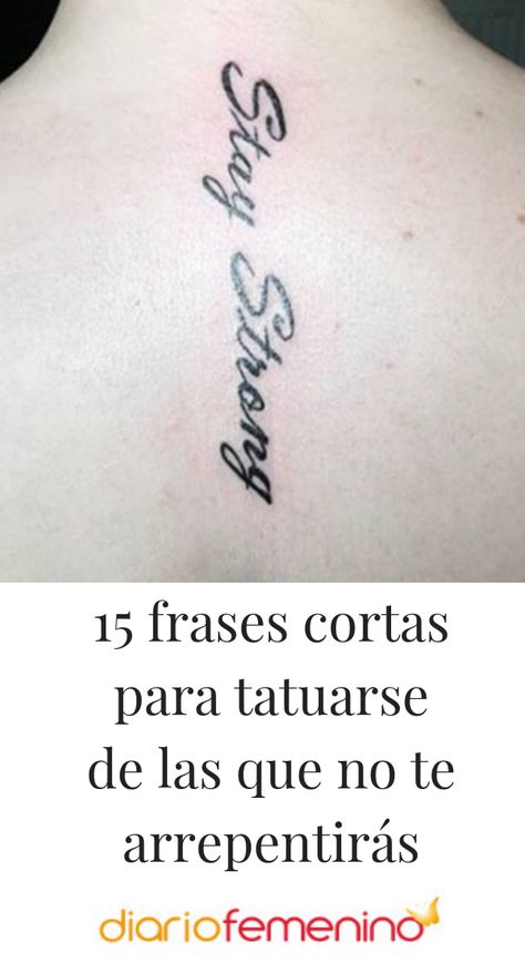 Tattoos con frases cortas que te encantarán 😍  #tatuajes #tattoos #tattoodesign #tattooart #frasesparatatuarse #tattooquotes #DiarioFemenino Small Spanish Tattoos, Tattoos Meaning Family, Spanish Tattoos, Cursive Tattoos, Anime Tattoos, Spanish Quotes, Tattoos With Meaning, Body Art Tattoos, Tattoos For Women