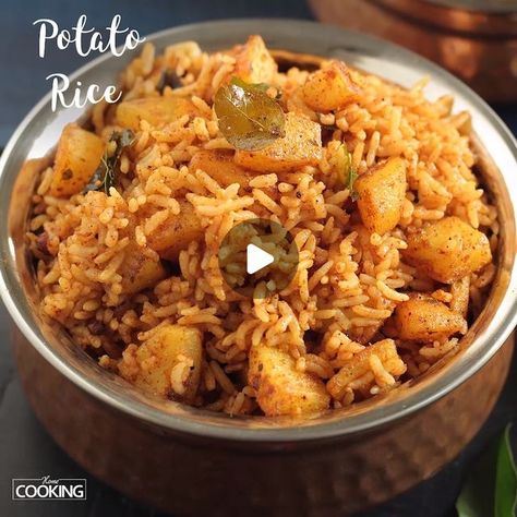 HomeCookingShow on Instagram: "Potato Rice |Aloo Rice Recipe |Lunch Ideas |Quick Recipes |Potato Recipes

#PotatoRice​ #Potato​ #aloo​ #aloorecipes​ #aloorice​ #rice​ #varietyRicerecipes​ #ricerecipes​ #lunchbox​ #lunchboxrecipes​ #homecooking​ #food​  #lunchrecipes​ #quickrecipes​ 

Ingredients

Potato - 2 nos 
Cooked Rice 
Gingelly oil - 1 Tbsp 
Mustard seeds - 1/2 Tsp 
Chana dal - 1Tsp 
Urad dal - 1 Tsp 
Red chili - 2 nos 
Asafoetida powder - 1/4 Tsp 
Curry leaves
Turmeric powder - 1/4 Tsp 
Salt to taste

For Masala Powder
Urad dal - 1 Tsp
Chana dal - 1 Tsp
Peppercorn -1 Tsp 
Red chili - 7 nos 
Coriander seeds - 2 Tsp 
Cumin seeds - 1 Tsp 
Fenugreek - 1/4 Tsp 
Tamarind" Aloo Rice Recipe, Potato Aloo, Asafoetida Powder, Lunch Ideas Quick, Recipes Potato, Recipe Lunch, Aloo Recipes, Chana Dal, Urad Dal