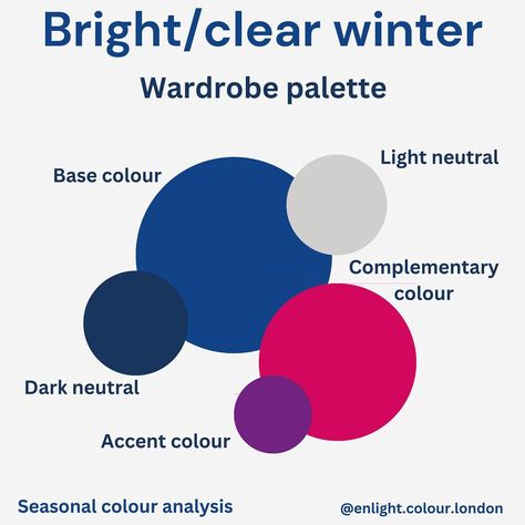 Seasonal Colour Analysis by Maggie T. (@enlight.colour.london) • Instagram photos and videos True Cool Winter, Clear Winter Palette, Clear Spring Palette, Seasonal Colour Analysis, Bright Winter Outfits, Cool Winter Color Palette, Deep Winter Palette, Cool Colours, Winter Palette