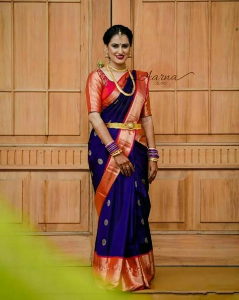 Brides Maid Dresses Blue, Blue Blouse Designs, Engagement Saree, Long Blouse Designs, Blue Silk Saree, Kanjivaram Sarees Silk, Cotton Saree Blouse Designs, Bridal Sarees South Indian, Indian Bride Outfits