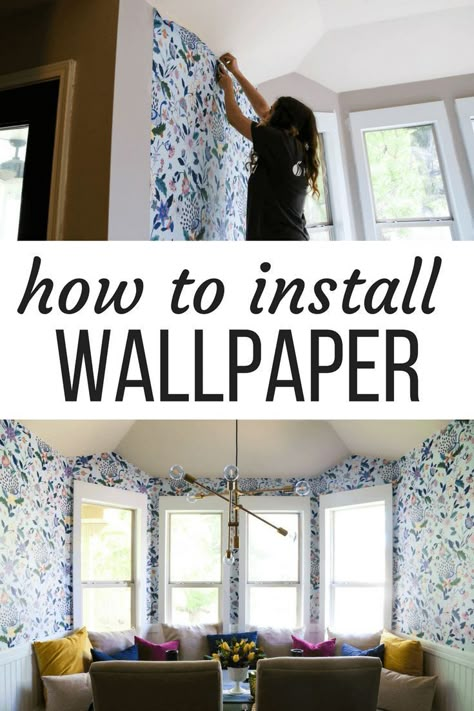 A full tutorial for how to install wallpaper. This Anthropologie Sylvia wallpaper is absolutely gorgeous and makes a huge statement in this dining nook! Learn how to hang wallpaper in your own dining room - it's not as hard as you think! #diy #diyproject #diningroom #kitchen #home #homedecor Anthropologie Wallpaper, Hang Wallpaper, Install Wallpaper, Walls Ideas, Dining Room Wallpaper, How To Hang Wallpaper, Digital Devices, How To Install Wallpaper, How To Hang