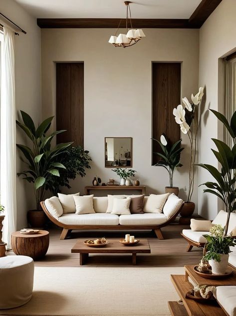 Plantas Interior, Zen Home, Japandi Interior Design, Zen Home Decor, Japandi Living, Japandi Interior, Japandi Style, Simple Home, Decorating Inspiration