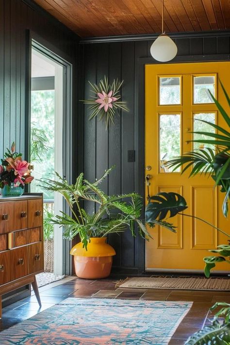 Mid-century Modern Entryway Ideas: First Impressions Entryway Ideas Mid Century, 1960s Entryway, Entryway Ideas Mid Century Modern, Mid Century Modern Doors, Timeless Entryway, Mid Century Modern Entryway Ideas, Mcm Entryway, Mid Century Entryway Ideas, Mid Century Modern Foyer