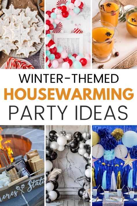 Winter Housewarming Party Ideas to Celebrate Your New Home - Planning a winter housewarming party? Explore winter-related theme ideas, foods and drinks, games and activities, and party planning tips for throwing the best winter party to celebrate you moving into a new home. Housewarming Party Drinks, Food Ideas For Housewarming Party, Winter House Warming Party Ideas, Winter Housewarming Party Ideas, January Party Themes Ideas, Hosting A Housewarming Party, Housewarming Theme Ideas, Housewarming Activities, Housewarming Food Ideas