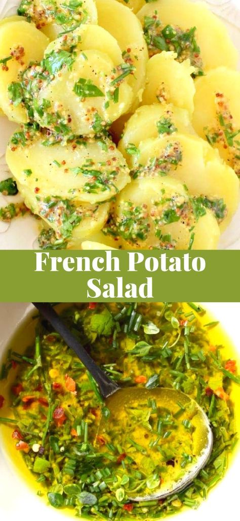 French Potato Salad, French Potatoes, Potatoe Salad, Mustard Vinaigrette, Vegan French, Salad Soup, Potato Salad Recipe, French Recipes, French Cooking