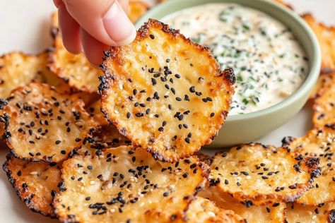 Cottage Cheese Chips Recipe | CookesRecipes Cheesy Cauliflower Chips, Weight Watchers Tortilla Chips, Healthy Cheese Its Recipe, Crispy Cottage Cheese Treats, Oven Baked Cottage Cheese Chips, Crispy Cottage Cheese Delights, Microwave Cottage Cheese Chips, Crispy Cottage Cheese Chips, Cheese Chips Baked