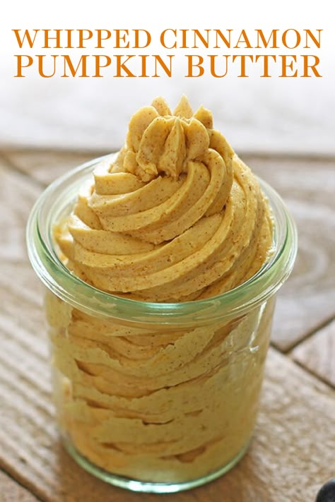 Whipped Cinnamon Pumpkin Butter is bursting with fall flavors and perfect on bread, muffins, pancakes, waffles, and just about anything else! Make it ahead! Easy homemade recipe. #pumpkinbutter #cinnamonbutter #pumpkindesserts #butterrecipes Cinnamon Pumpkin, Handle The Heat, Bread Muffins, Flavored Butter, Pumpkin Butter, Fall Flavors, Homemade Butter, Pumpkin Dessert, Butter Recipe