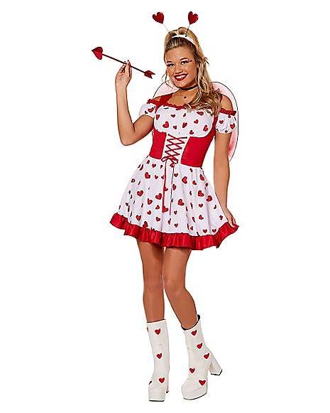 Adult Cupid Cutie Costume - Spirithalloween.com Cupid Outfit Costumes, Valentine Costume, Cupid Costume, Harley Quinn Halloween, Halloween Costumes For Women, Oc Stuff, Costumes For Teens, Halloween Costumes For Teens, Sleeveless Pullover