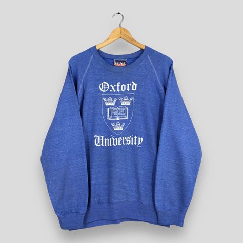 Oxford Sweater, Oxford University England, University Of Oxford, Fun Sweatshirts, Oxford University, University Blue, Blue Sweatshirt, Oct 31, Cambridge