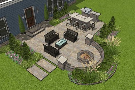 Small Patio Designs, Kleiner Pool Design, Small Patio Design, Patio Plans, Patio Layout, Concrete Patio Designs, Patio Pavers Design, Backyard Design Layout, Patio Pergola