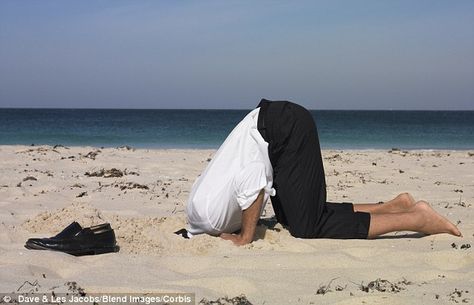 Burying your head in the sand? You're feeling guilty: How we ignore information because of need to avoid negative feelings  Read more: http://www.dailymail.co.uk/sciencetech/article-2525602/Burying-head-sand-Youre-feeling-guilty.html#ixzz2nuMQnWmo Ostrich Head In Sand, University Of Sheffield, Head In The Sand, Sensory Issues, Akashic Records, Home Of The Brave, Know The Truth, What’s Going On, New Media