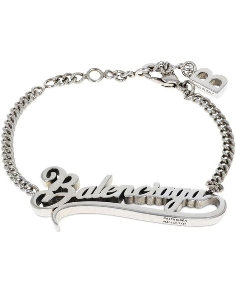 Balenciaga Typo Valentine Brass Bracelet