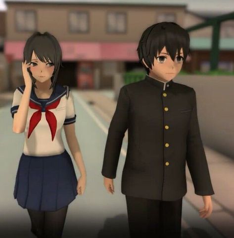 Senpai And Ayano, Ayano And Senpai, Yandere Simulator Senpai, Ayano And Taro, Ayano X Taro, Yandere Kun, Yandere Simulator 1980, Yandere Simulator Ayano, Yendere Simulator