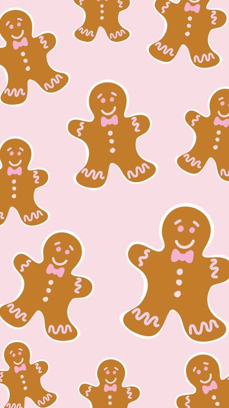 Trendy, Aesthetic, iPhone Wallpapers, Cute, Christmas, Winter,Pink, Red, White, Girly, Gingerbread Man, 2022 Pink Turkey Wallpaper, Fun Christmas Backgrounds, Preppy Pink Christmas Wallpaper, Pink Gingerbread Wallpaper, Pink Xmas Wallpaper, Pink Gingerbread Man, Christmas Backrounds, Xmas Background, Christmas Phone Backgrounds