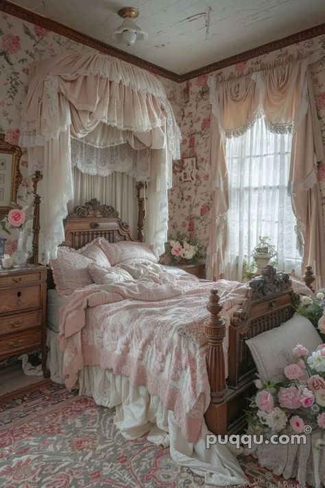 Vintage Bedroom Ideas Victorian, Shabby Chic Decor Bedroom, Vintage Bedroom Decor, Chic Bedrooms, Chic Bedroom Decor, Shabby Chic Bedroom, Shabby Chic Bedrooms, Vintage Bedroom, Dreamy Room