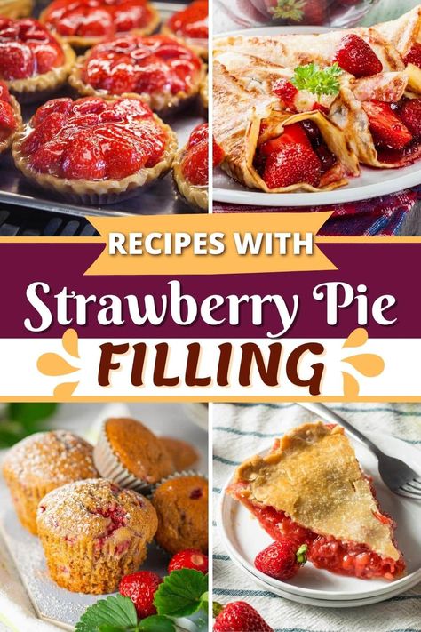 Things To Make With Strawberry Pie Filling, What To Do With Strawberry Pie Filling, Uses For Pie Filling, What To Make With Strawberry Pie Filling, Dessert With Strawberry Pie Filling, Recipe Using Strawberry Pie Filling, What Can I Make With Strawberry Pie Filling, Desserts Using Canned Strawberry Pie Filling, Recipes With Strawberry Pie Filling