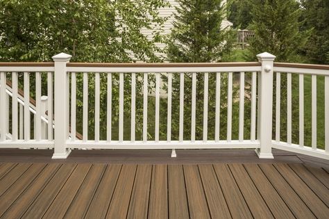 Related image Trex Deck Railing, Trex Transcend Railing, Trex Railing, Deck Railing Kits, Deck Railing Systems, Trex Transcend, Deck Balusters, Patio Railing, Vinyl Railing