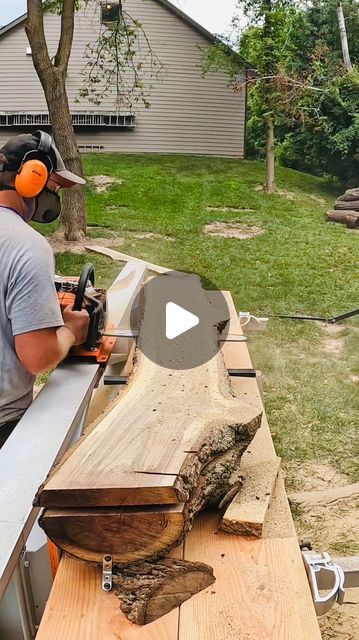 Levi Sampson on Instagram: "Black Walnut! Milled with my Logosol F2+ from @foxforestryllc and my @stihlusa MS 661. Ripping chains are an absolute must when chainsaw milling. I buy my ripping chains from @granberginternational. Shop their website and use my coupon code at checkout to save 10%. Enter: foxridgeslabs #chainsawmilling #logosol #granberg #blackwalnut #liveedgeslabs #dreambig #biggoals #dontstop #stayhumble" Granberg Chainsaw Mill, Chainsaw Mill, Want You Back, Spalted Maple, Throwback Thursday, Black Walnuts, Black Walnut, Milling, Wood Table