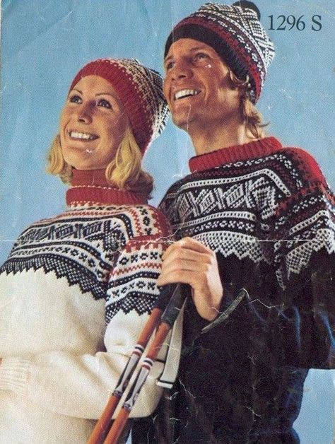 Norwegian Men, Stranded Knitting Patterns, Vintage Ski Posters, Norwegian Style, Norwegian Knitting, Mens Knit Sweater, Icelandic Sweaters, Norwegian Sweater, Nordic Sweater