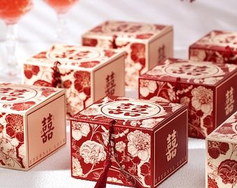 Chinese Wedding Bouquet, Cny Illustration, Chinese Wedding Favors, Chinese Packaging, Modern Chinese Wedding, Asian Wedding Decor, Double Happiness Wedding, Wedding Chinese, Double Happiness Symbol