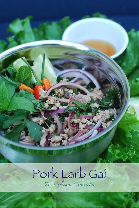 Thai Minced Pork, Pork Salad Recipes, Larb Salad, Pork Larb, Larb Gai, Larb Recipe, Vietnamese Pork, Minced Pork, Pork Salad