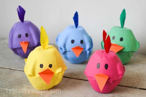 squeegee. Fun Easter Crafts, Egg Carton Crafts, Easy Easter Crafts, Easter Egg Crafts, Egg Crafts, Easter Crafts Diy, Easter Activities, Easter Colors, Egg Carton