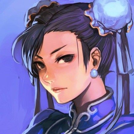 Chun Li, Street Fighter, Anime, Hair, Blue, White