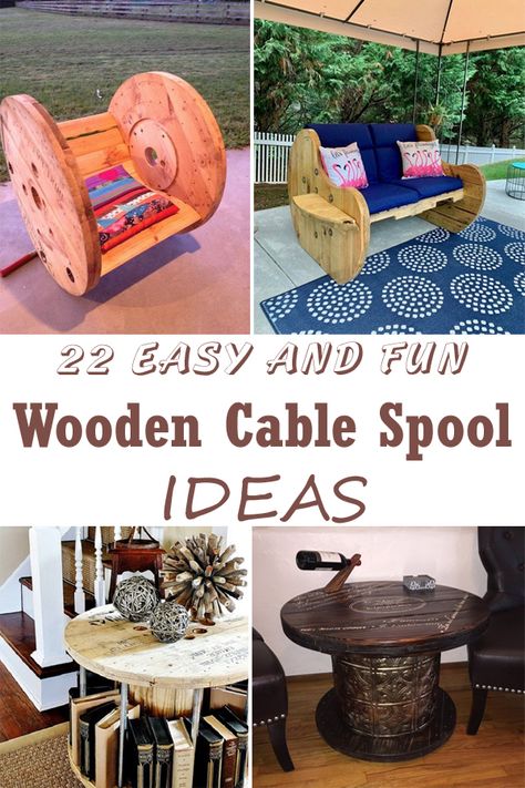 22 Creative Wooden Cable Spool Ideas | Repurposed Wire Spool Ideas Large Wooden Spool Ideas Diy, Wire Wooden Spool Ideas, Wooden Spool Furniture, Big Wire Spool Ideas Diy, Wire Spool Tables Diy, Wood Wire Spool Ideas, Spool Outdoor Table Ideas, Repurposed Wire Spools, Ideas For Wire Spools