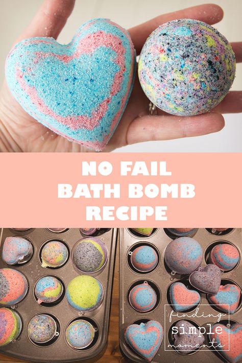 Best Ever Bath Bomb Recipe. #EasyBathBombRecipe #CraftsWithKids #CreateWithKids #BestBathBombRecipe #EasyGifts #TeacherGifts #BathsAreTheBomb #BathRecipes #FindingSimpleMoments Bath Boms Diy, Bath Bomb Recipe, Bath Boms, Bombe Recipe, Bath Bomb Recipes, Storing Craft Supplies, Homemade Bath Products, Best Bath, Kids Bath