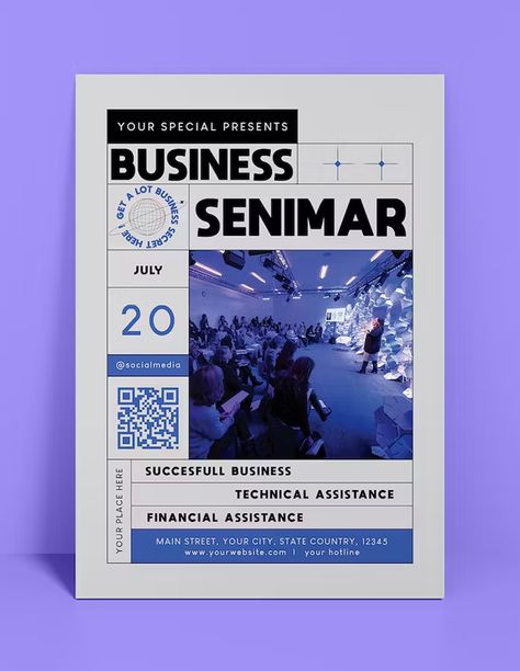 Graphic Design Posters Business, Financial Seminar Flyer, Business Seminar Flyer Design, Flyer Design Corporate, Corporate Poster Design Ideas, Event Flyer Design Inspiration, Investment Poster Design, Event Posters Graphic Design, Invite Flyer Design