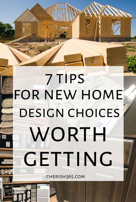 Building a new home? Which builder upgrades are worth it if you're on a budget? Here are 7 tips and ideas for home design center choices and walking into the meeting like a pro. Find your must haves with home plans, and ease the process with a mental checklist in mind! #homebuilding #homeimprovement #homedesign #dreamhome Artitechture House Design, Best Windows For New Construction, Building Dream Home Ideas, Coventry Homes Design Center, Mi Homes Design Center, True Homes Design Center, Most Cost Effective House To Build, House Design Tips, New Home Upgrades