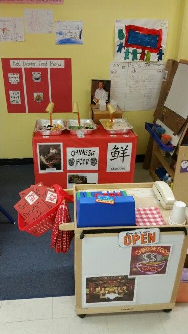 Chinese Restaurant dramatic play Restaurant Dramatic Play, Gifts For Tennis Players, Preschool Dramatic Play, Dramatic Play Themes, Chinese New Year Crafts For Kids, Dramatic Play Ideas, Chinese New Year Activities, Purposeful Play, Dramatic Play Center