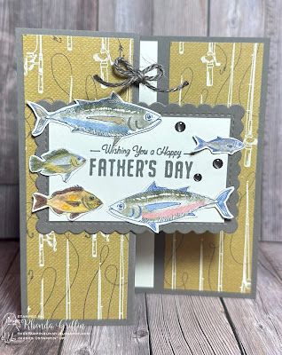 Dawns Stamping Thoughts, Happy Fishing, Fishing Cards, Masculine Birthday Cards, Boy Cards, Father's Day Card, Gone Fishing, Fun Fold Cards, Happy Father's Day