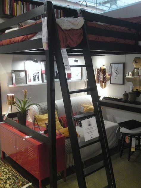 25 DIY Loft Beds Plans & Ideas That Are as Pretty as They Are Comfy A Loft Bed, Loft Bed Plans, Diy Loft Bed, Modern Murphy Beds, Loft Beds, Bunk Bed Designs, Deco Studio, Teen Boy Bedroom, Dekorasi Kamar Tidur