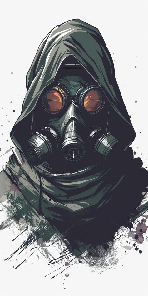 Gasmask Art, Gas Masks, Gas Mask Design Concept, Gas Mask Concept Art, Cyberpunk Gasmask, Fantasy Gas Mask Design, Chemical Mask, Gas Mask Drawing, Gas Mask Concept Art Post Apocalyptic