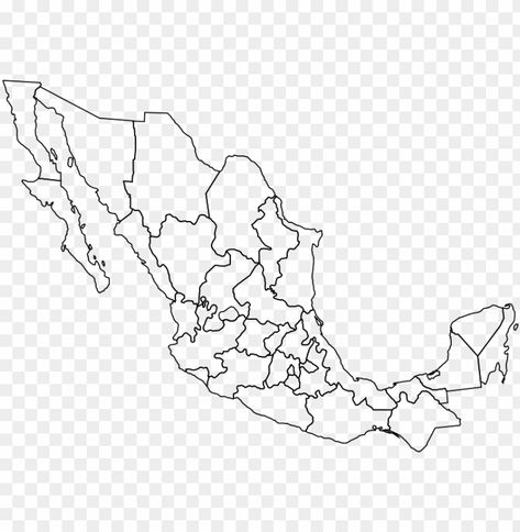 Mexico Outline, Mexico Tattoo, Maps Aesthetic, Mexico Map, Map Outline, Clear Background, Photo L, Stock Pictures, Png Transparent