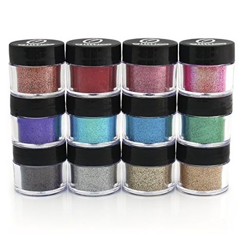 Cosmetic Glitter Powder Kit 12 PK  A Beautiful Mix of Ultra Fine and Fine Glitter Powder Safe for Skin Great for Body Tattoos Makeup Face Hair Lips Soap Lotion  Nail Art 10 Gram Jars >>> Want additional info? Click on the image. (This is an affiliate link) #BodyMakeup Tattoos Face, Sea Ship, Cosmetic Grade Glitter, Charming Eyes, Makeup Mistakes, Cosmetic Glitter, Glitter Powder, Makeup Tattoos, Stage Makeup