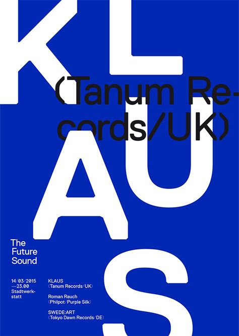 OrtnerSchinko Blue Poster Design, Type Design Inspiration, Blue Typography, Typo Poster, Banner Ads Design, Graphic Design Fonts, Club Night, Blue Poster, Grafic Design