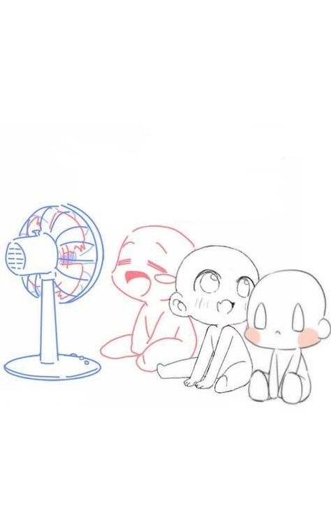 3 Person Drawing Base Friends, Summer Chibi Pose, Chibi Sitting Down, Feeding Pose Reference, Chibi Base Sitting, Chibi Sleeping Pose, Chibi Poses Sitting, Chibi Poses Friends, Three People Poses Drawing