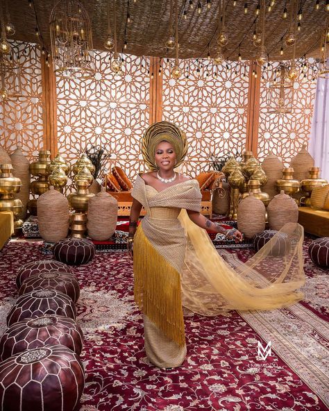 Of Love, Style and Culture! Hafsat and Fah'd Had Their Perfect Kamu Ceremony Igbo Dress, Nigerian Traditional Dresses, Nigerian Wedding Dresses Traditional, Yoruba Bride, Nigerian Wedding Dress, Igbo Bride, Muslim Bridal, African Traditional Wedding Dress, Nigerian Lace Styles Dress