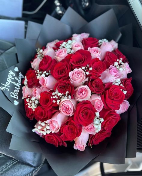 36 Roses Bouquet, 50 Roses Bouquet Birthday, Bouquet Of Roses From Boyfriend, Beautiful Flower Quotes, Roses Bouquet Gift, Ribbon Flowers Bouquet, Luxury Bouquet, Flower Boquet, Birthday Flowers Bouquet