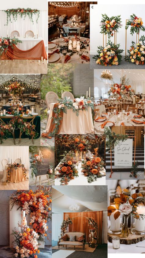 Fall Wedding Color Schemes, Wedding Color Pallet, Dream Wedding Decorations, Outdoor Fall Wedding, Wedding Themes Fall, November Wedding, Fall Wedding Bouquets, Wedding Theme Colors, Future Wedding Plans