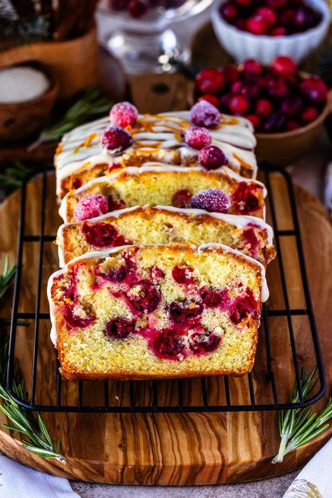 Orange Cranberry Bread Merricks Art Christmas Bread, Cranberry Orange Streusel Bread, Baked Breakfast Bread, Best Orange Cranberry Bread, Panera Cranberry Orange Bread, Brunch Ideas For Thanksgiving, Orange And Cranberry Bread, Baking For Thanksgiving, Orange Christmas Recipes