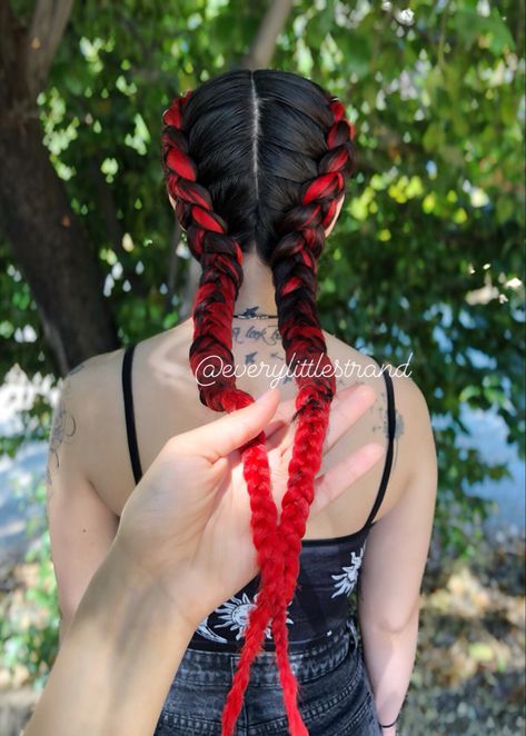 Double French Braid With Extensions, French Braid Color Extensions, Colorful French Braids, Dutch Braid With Color Extensions, French Braids With Color Extensions, Dutch Braid With Extensions, Dutch Braid Extensions, French Braid With Extensions, Florida Hairstyles