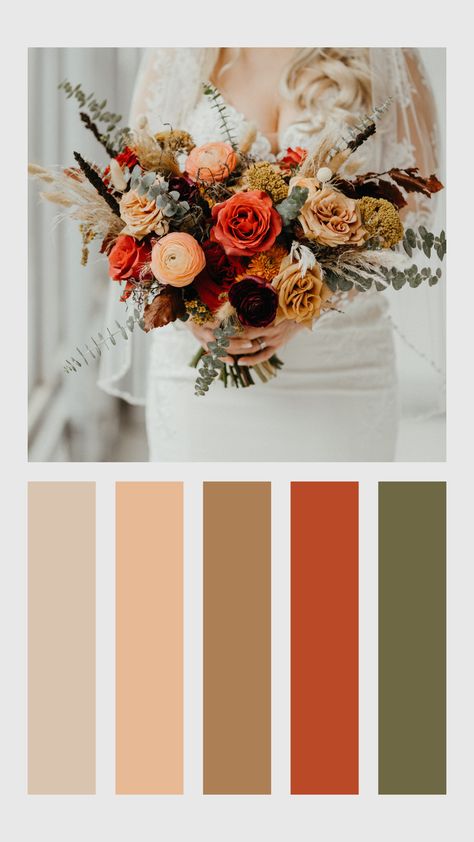 Flowers for all Fall Color Palettes — Pittsburgh Pennsylvania Wedding Florals Styling Rentals | Sapphire & Lace Late Summer Wedding Colors Schemes, Wedding Color Schemes Fall, Color Schemes Fall, Fall Color Palettes, Wedding Color Schemes Summer, Orange Ranunculus, Wedding November, Fall Wedding Color Schemes, Taylor Wedding