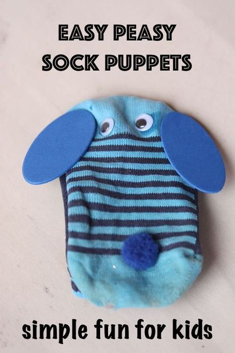 How to Make Easy Peasy Sock Puppets. Easy crafts for little fingers! Diy Sock Puppets, Sock Puppet, Toilet Roll Craft, Puppets For Kids, Puppets Diy, Sock Puppets, Egg Carton Crafts, Sock Toys, Sock Crafts