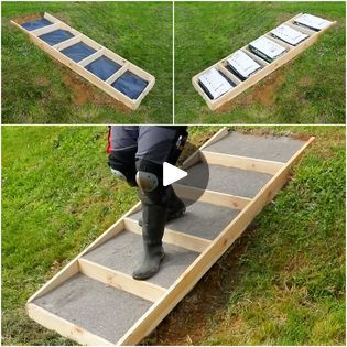 How to build concrete landscape stairs | How to build concrete landscape stairs | By Beamish MakeupFacebook Diy Concrete Steps, Cement Stairs, Landscape Stairs, How To Build Steps, Concrete Stairs, Concrete Steps, Concrete Diy, Next Door, Diy Outdoor