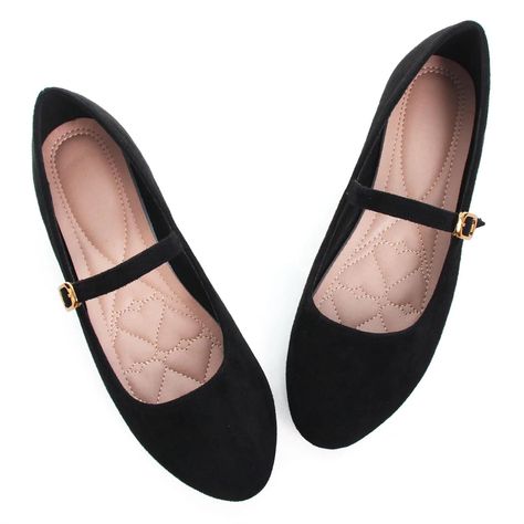 PRICES MAY VARY. Occasion type : casual Style : Modern Heel.type : low-heel Water resistance level : not water resistant Lifestyle : Casual Strap type : mary-jane Cute Black Flats For Women, Ballet Flats Aesthetic, Hoco Shoes, Marry Jane, Soft Design, Pink Flats, Slip On Flats, Home Shoes, Practical Life