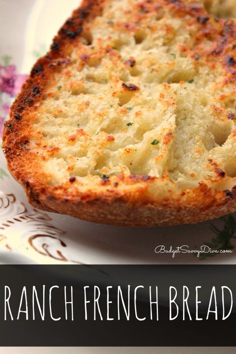 Ranch French Bread Recipe Memorial Day Foods, French Loaf, French Bread Recipe, Ranch Salad, Ranch Salad Dressing, French Bread, Salad Dressing Recipes, Bread Rolls, Bread Dough